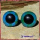 1 Pair 12mm/15mm/18mm Blue-Green Marble eyes, Safety eyes, Animal Eyes, Round Eyes Plastic Eyes